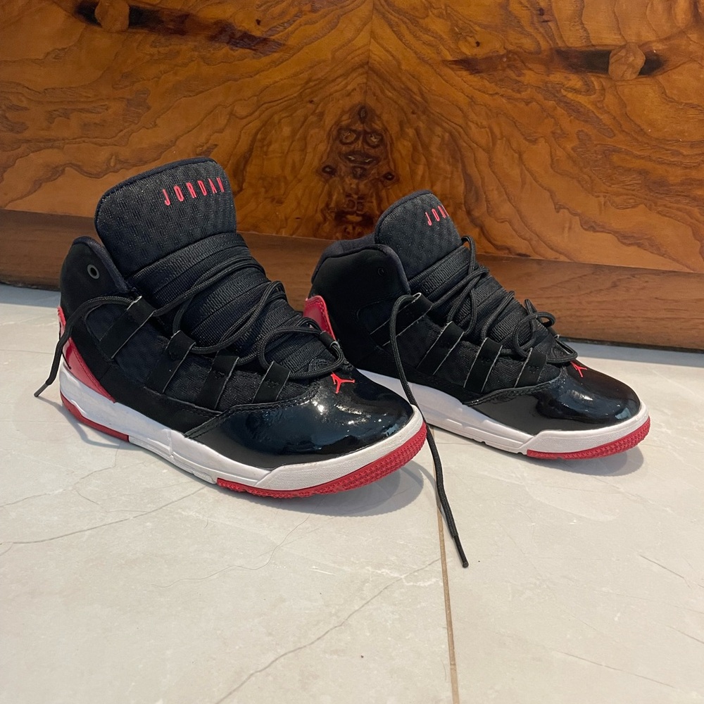 Jordan Black and Red Sneakers